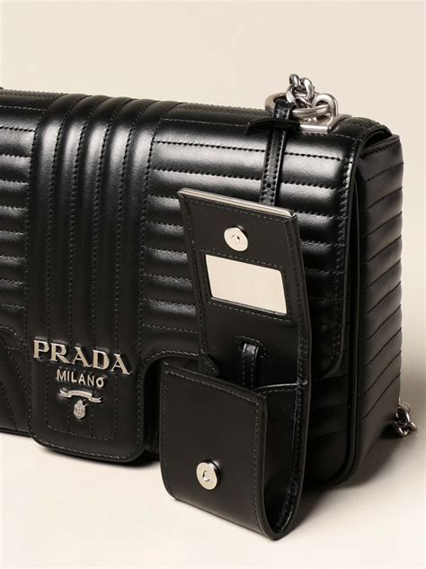 Borsa Prada Diagramme in Pelle